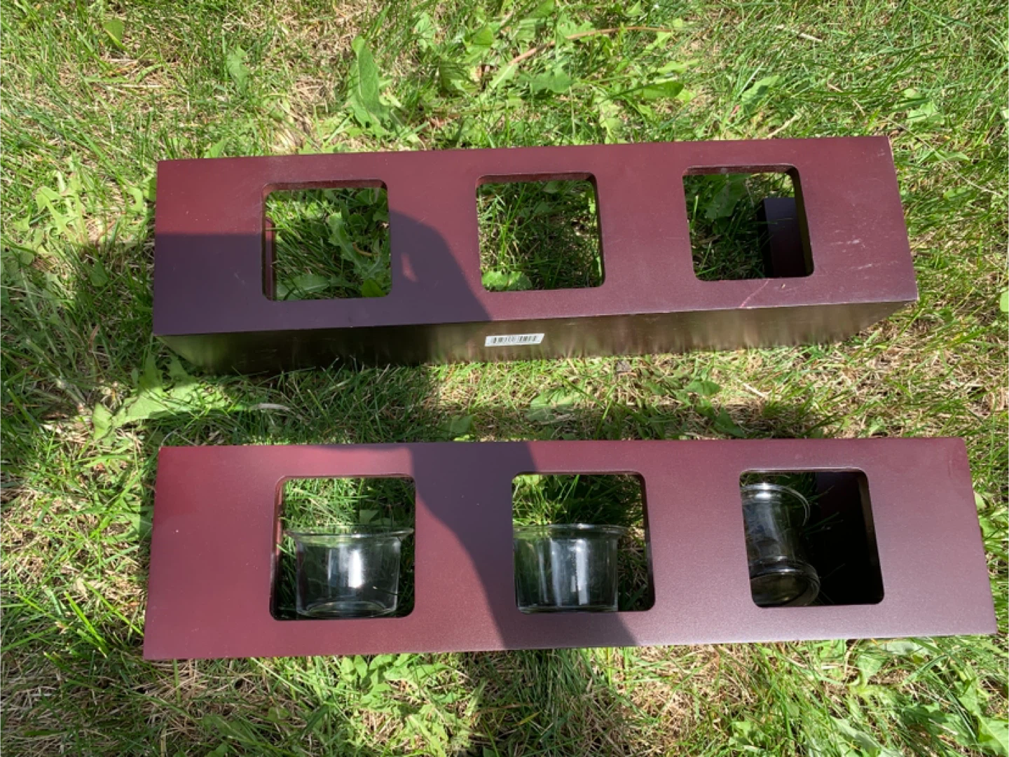Brown Wood Wall Mounted Candle Holder. - photo 2