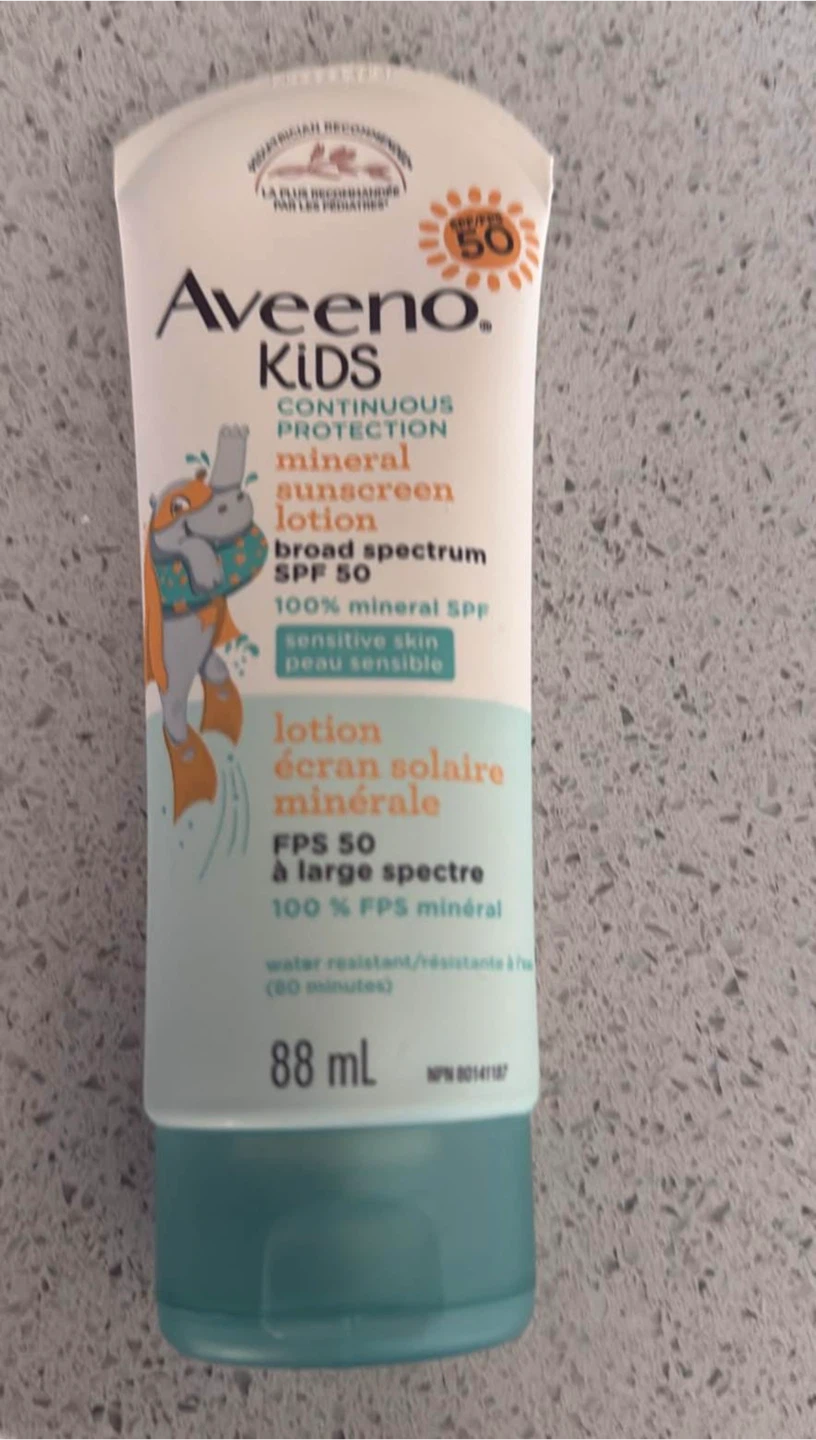 Aveeno Kids Mineral Sunscreen Lotion SPF 50 - 88 mL