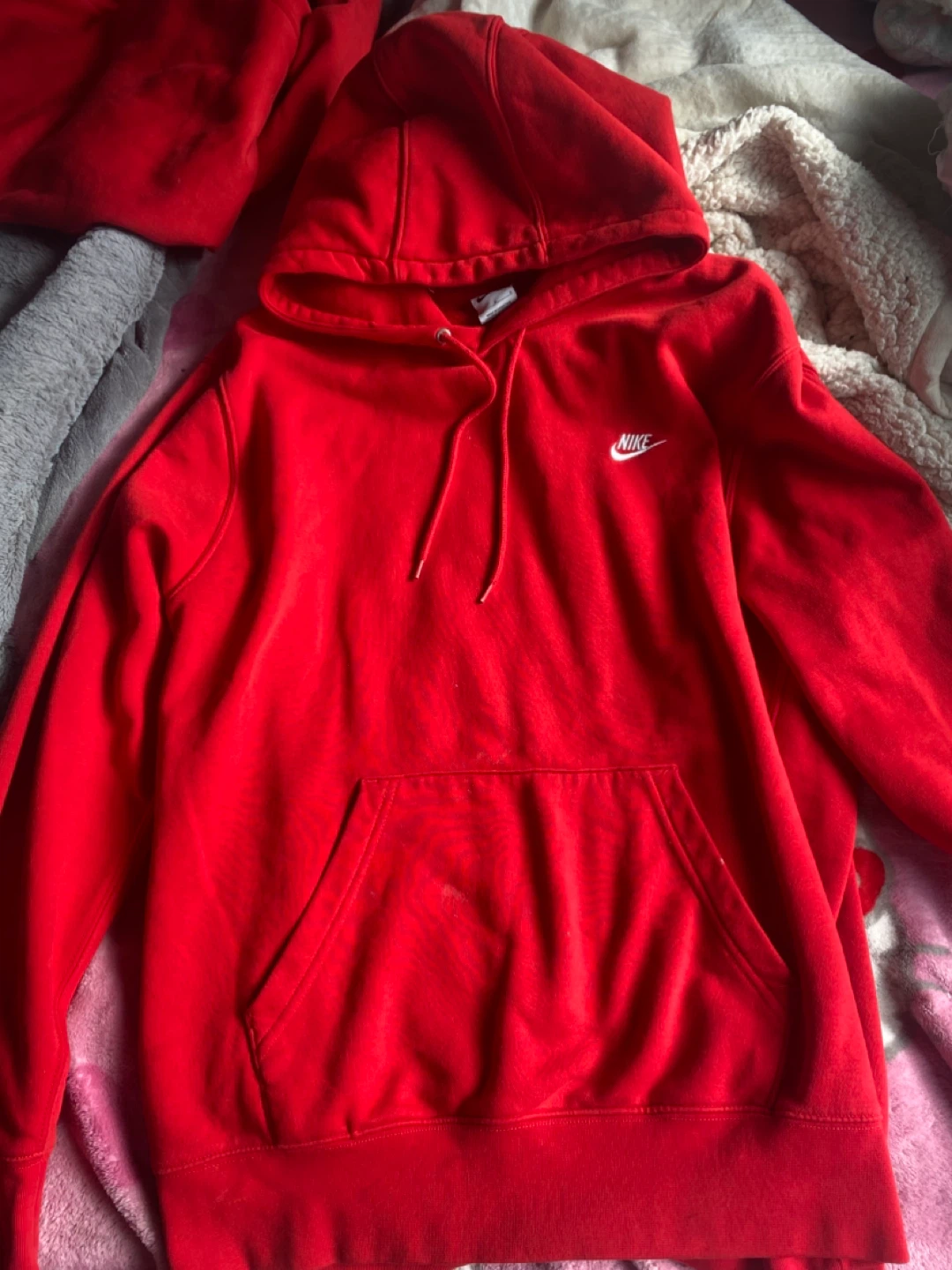 Red Nike Hoodie and Sweatpants Set
