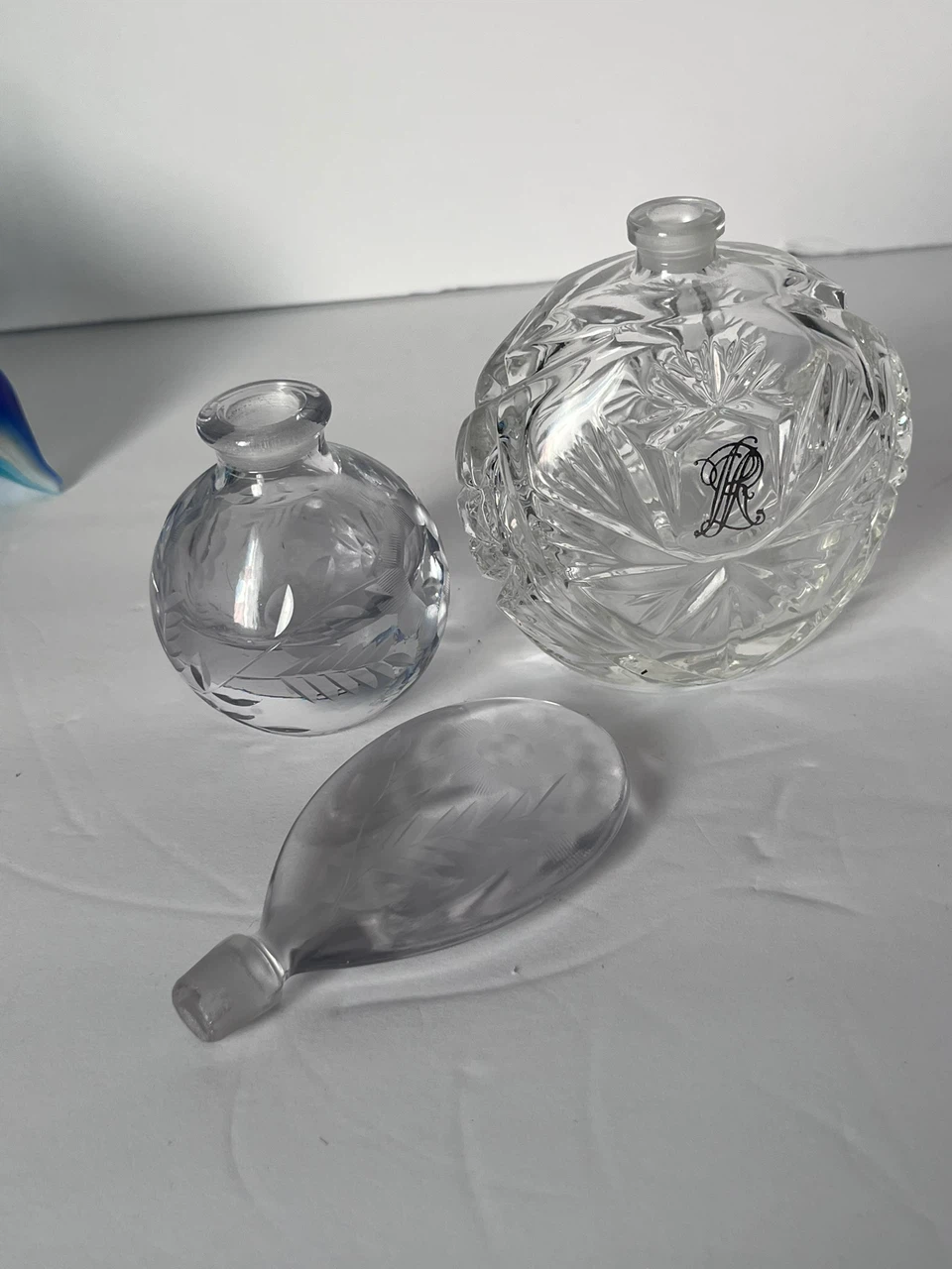 Vintage Cut Crystal Perfume Bottles Set - photo 2