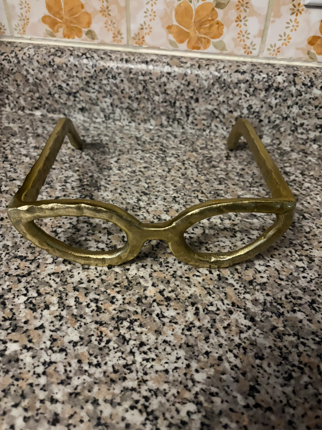 Decorative Brass Glasses Figurine