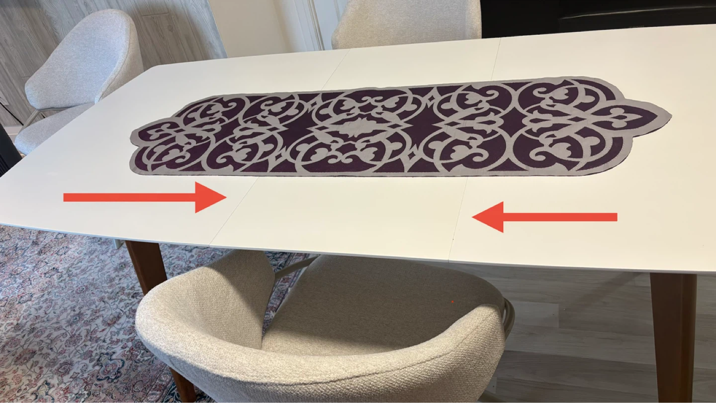 White Extendable Dining Table - photo 5