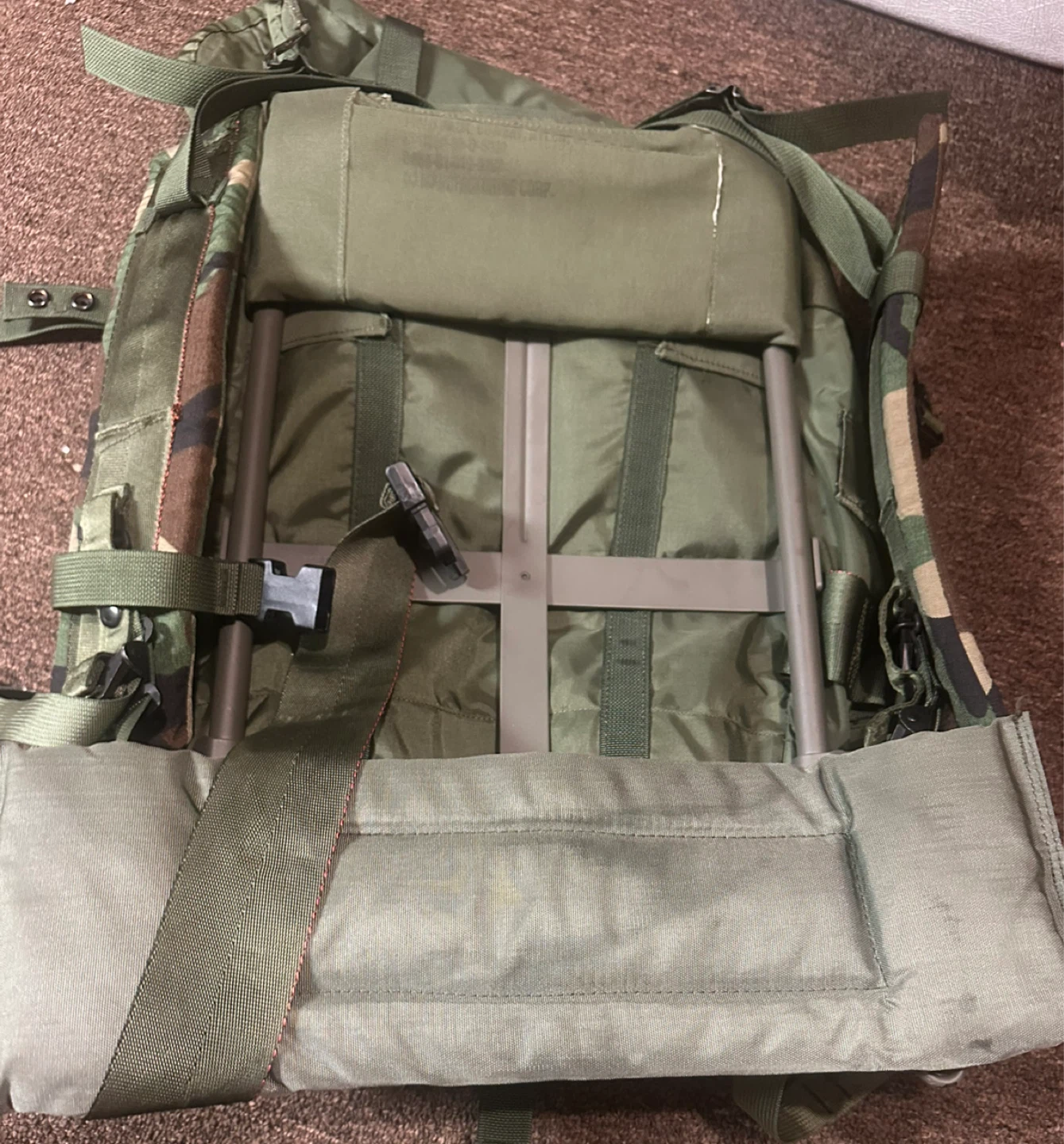Olive Green Military-Style hiking Men's Backpack - photo 2