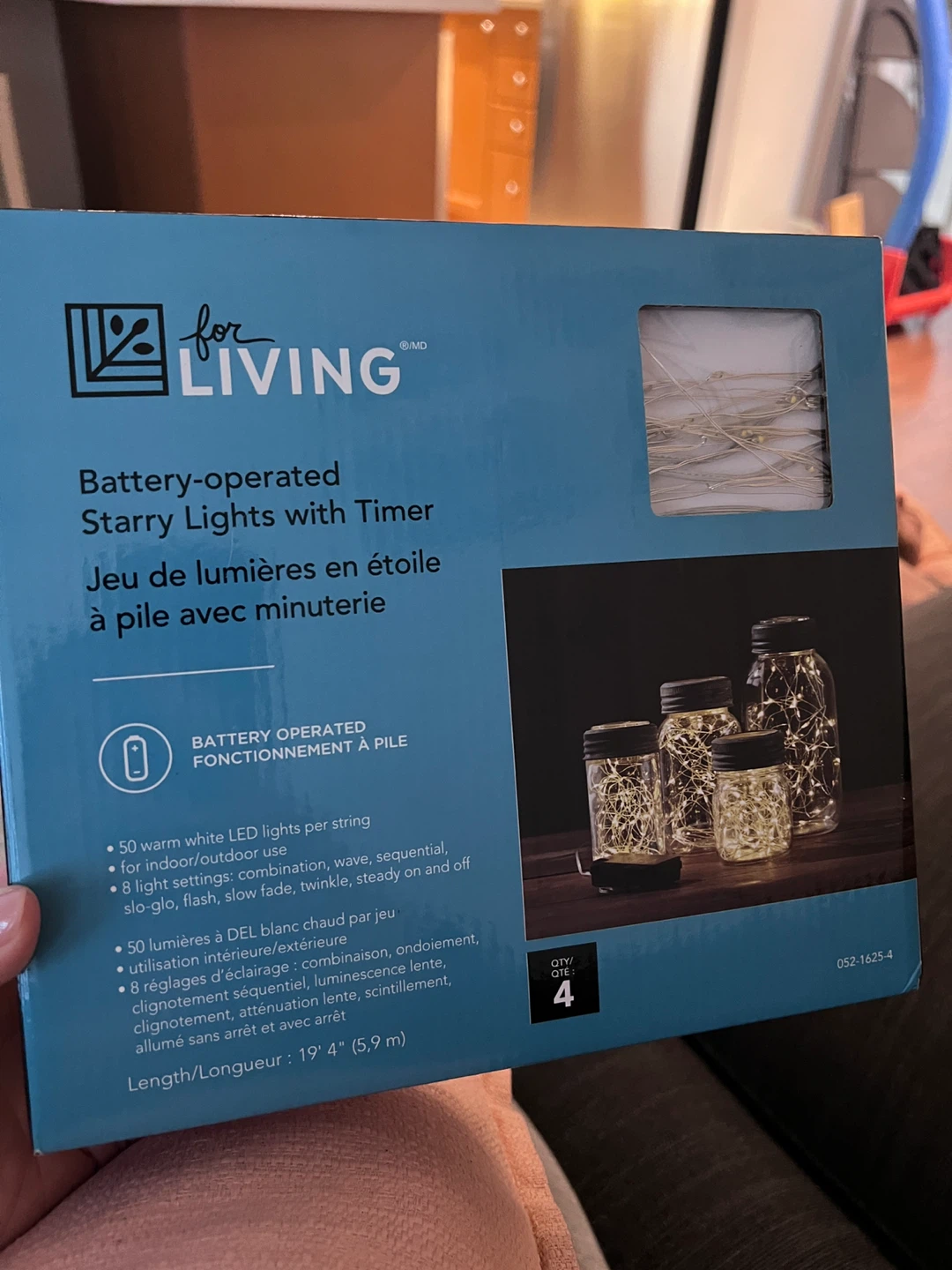 For Living Battery-Operated Starry Lights with Timer