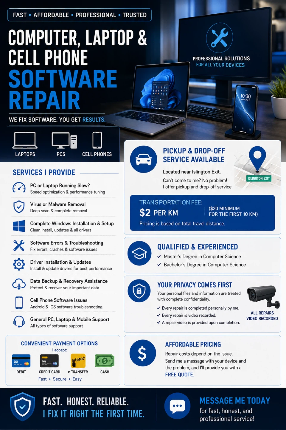 Laptop/Cell Phone/ PC Repair