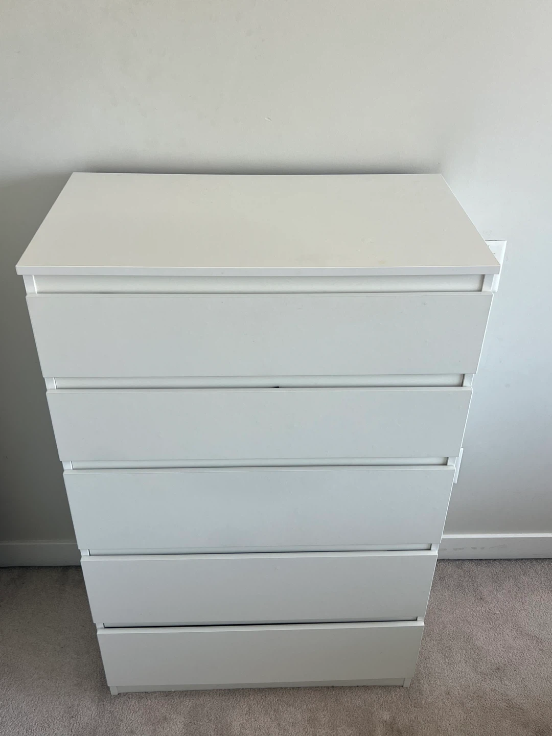 IKEA White 5-Drawer Dresser - photo 2