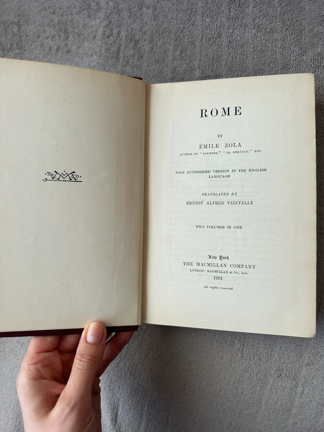 Antique- Rome by Émile Zola Hardcover Book 1901 - photo 5