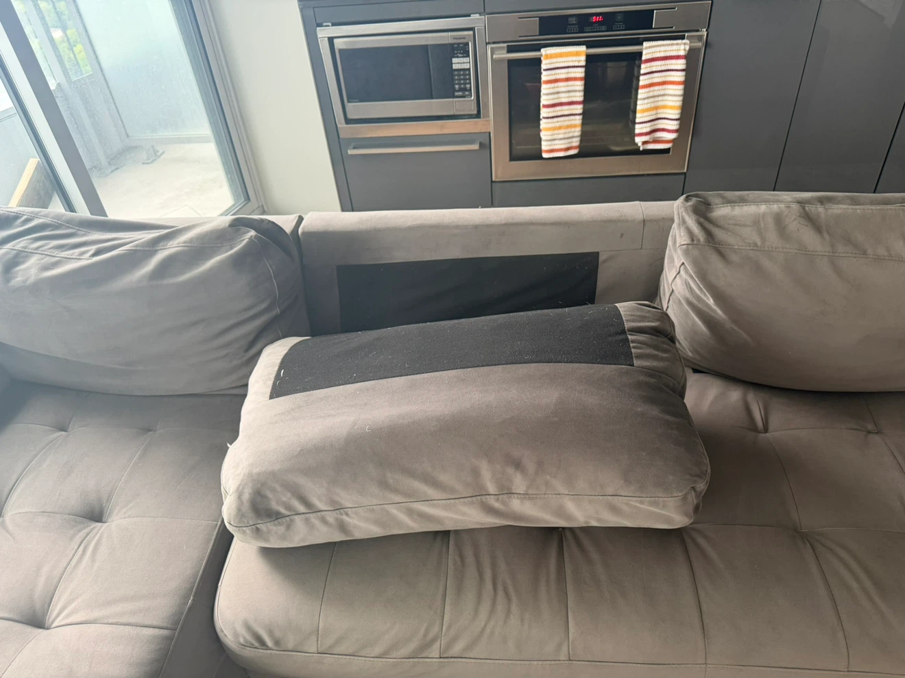 Grey Sectional Sofa with Chaise - photo 4