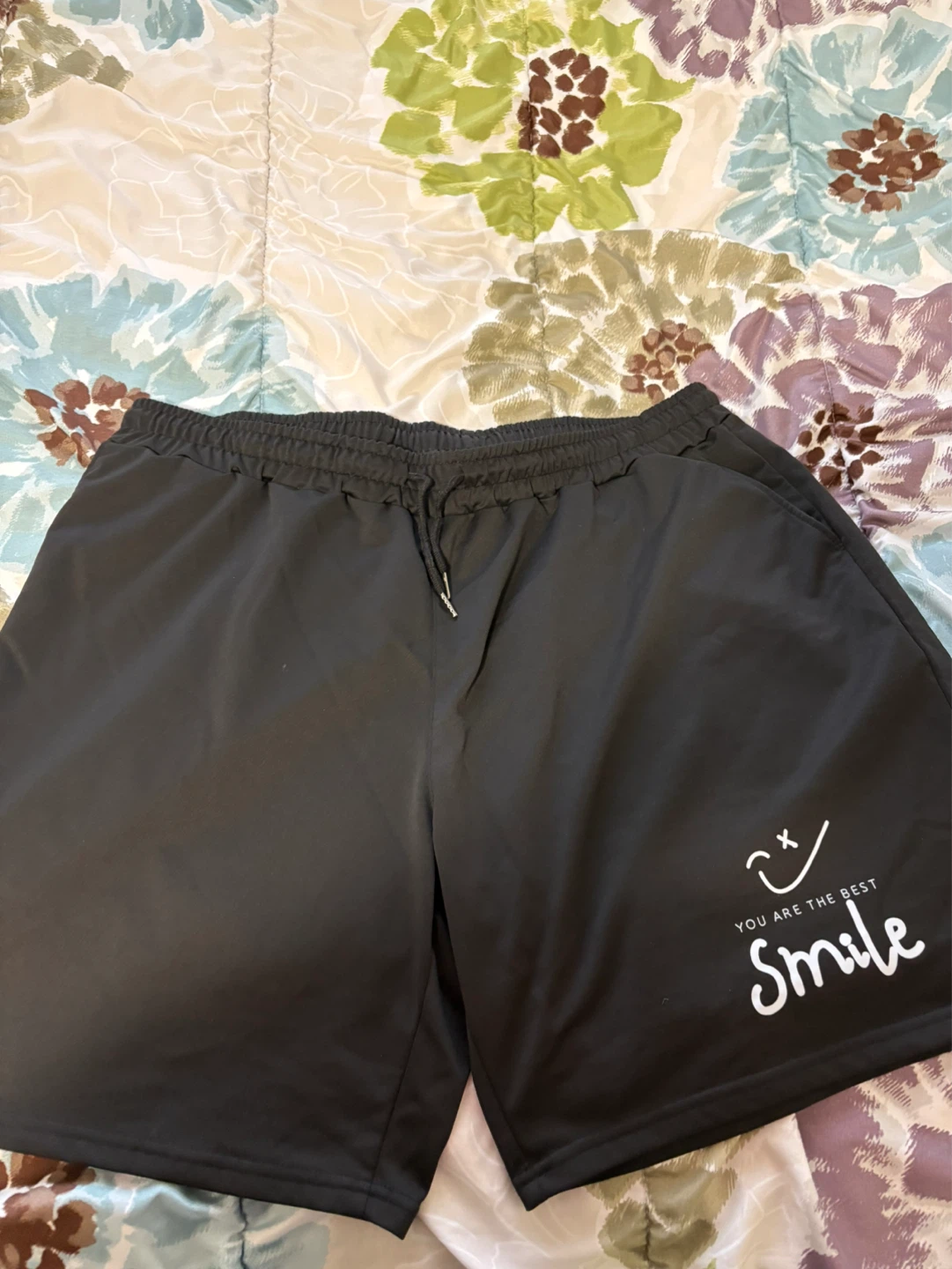 Men’s 3XL Athletic Shorts – Black Drawstring Sports Shorts