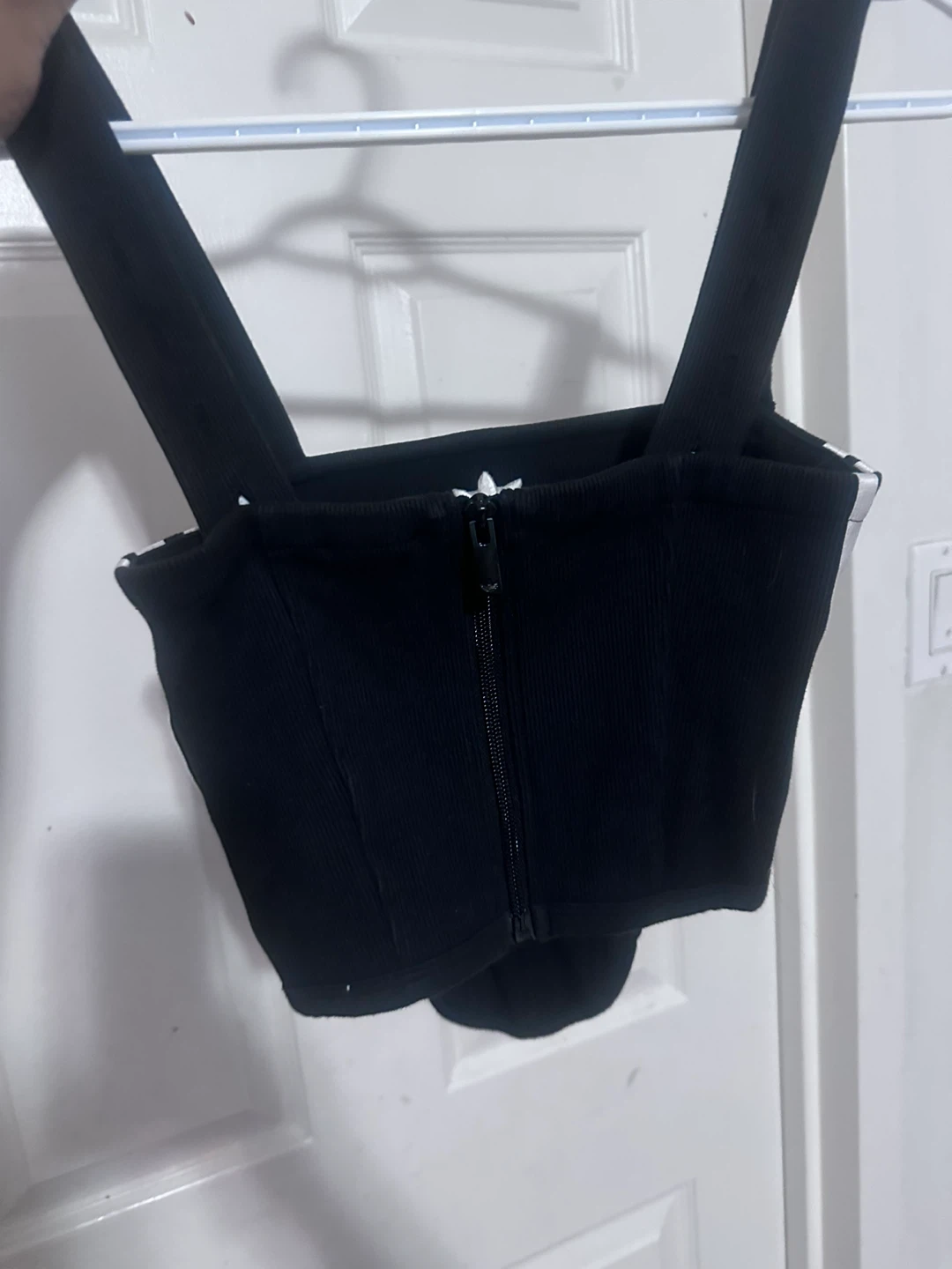 Adidas Black Ribbed Corset Top - photo 2