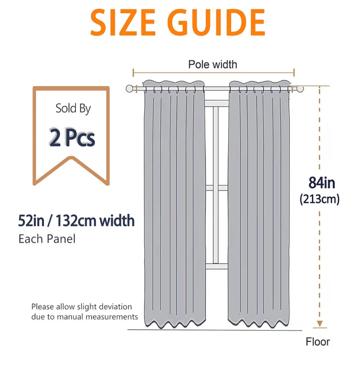 Blackout Curtains - 2 Panels, 52"x84" - photo 2