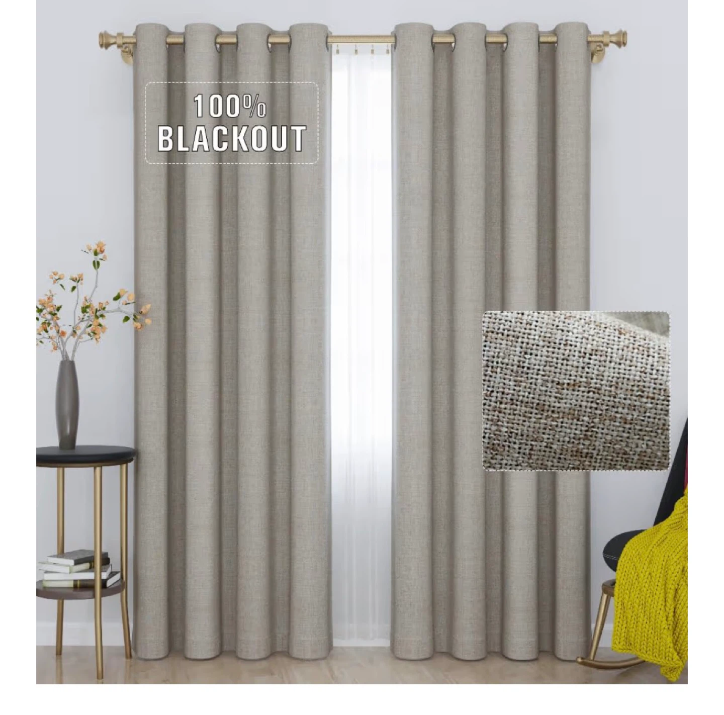 Blackout Curtains - 2 Panels, 52"x84"