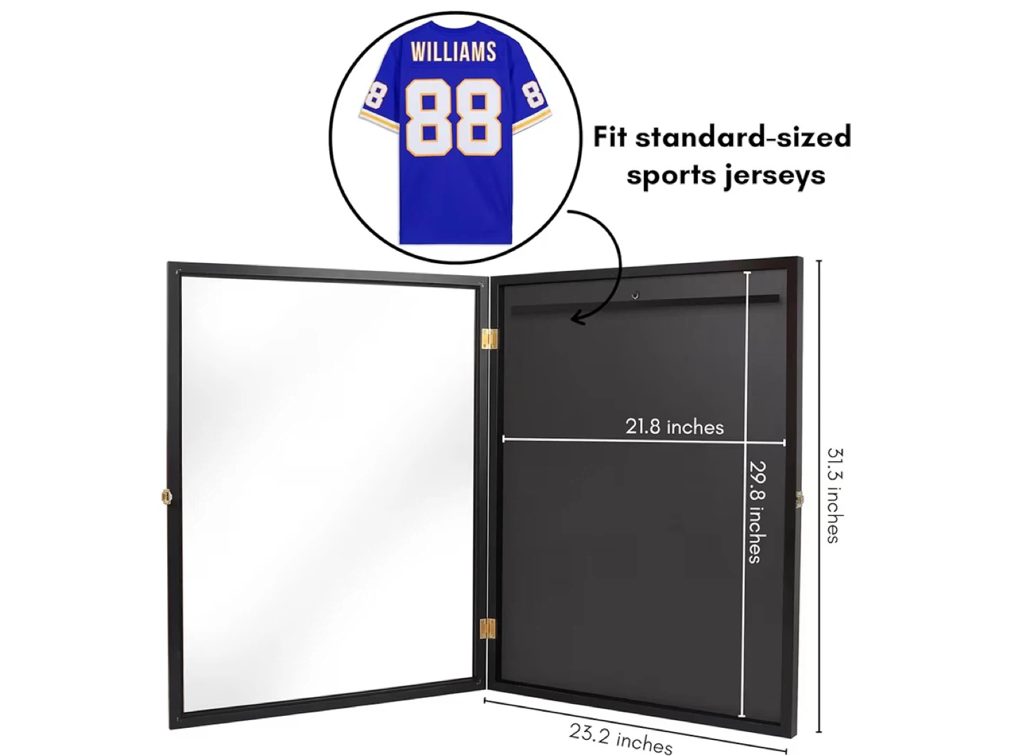 Black Shadow Box Display Case for Sports Jerseys - photo 4