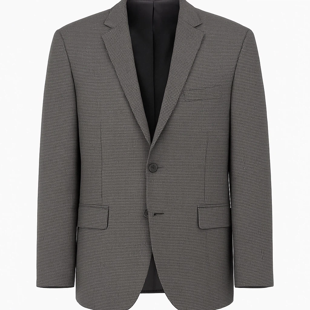 MK Moorman 100% Wool Men’s Blazer Gray Check Jacket Size 38R