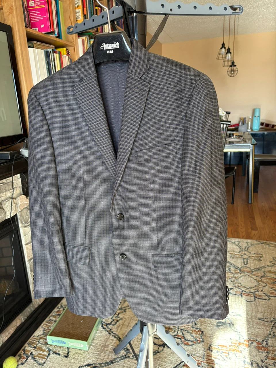 MK Moorman 100% Wool Men’s Blazer Gray Check Jacket Size 38R - photo 2