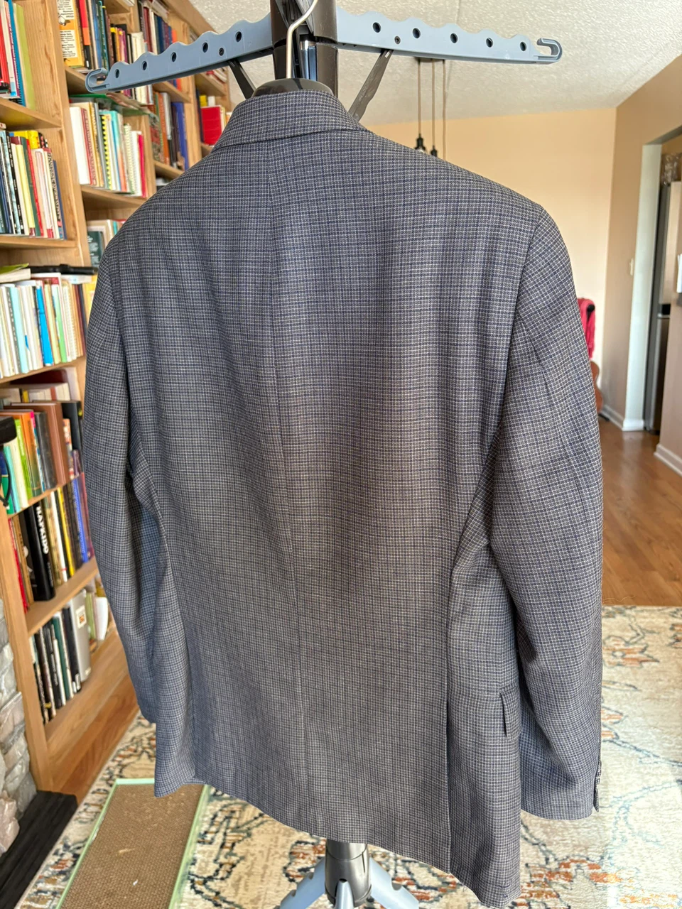 MK Moorman 100% Wool Men’s Blazer Gray Check Jacket Size 38R - photo 3
