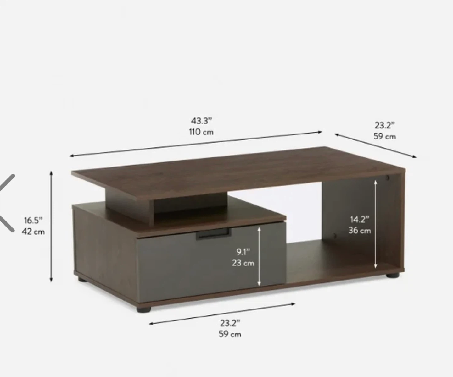 Modern Coffee Table with Drawer - photo 3