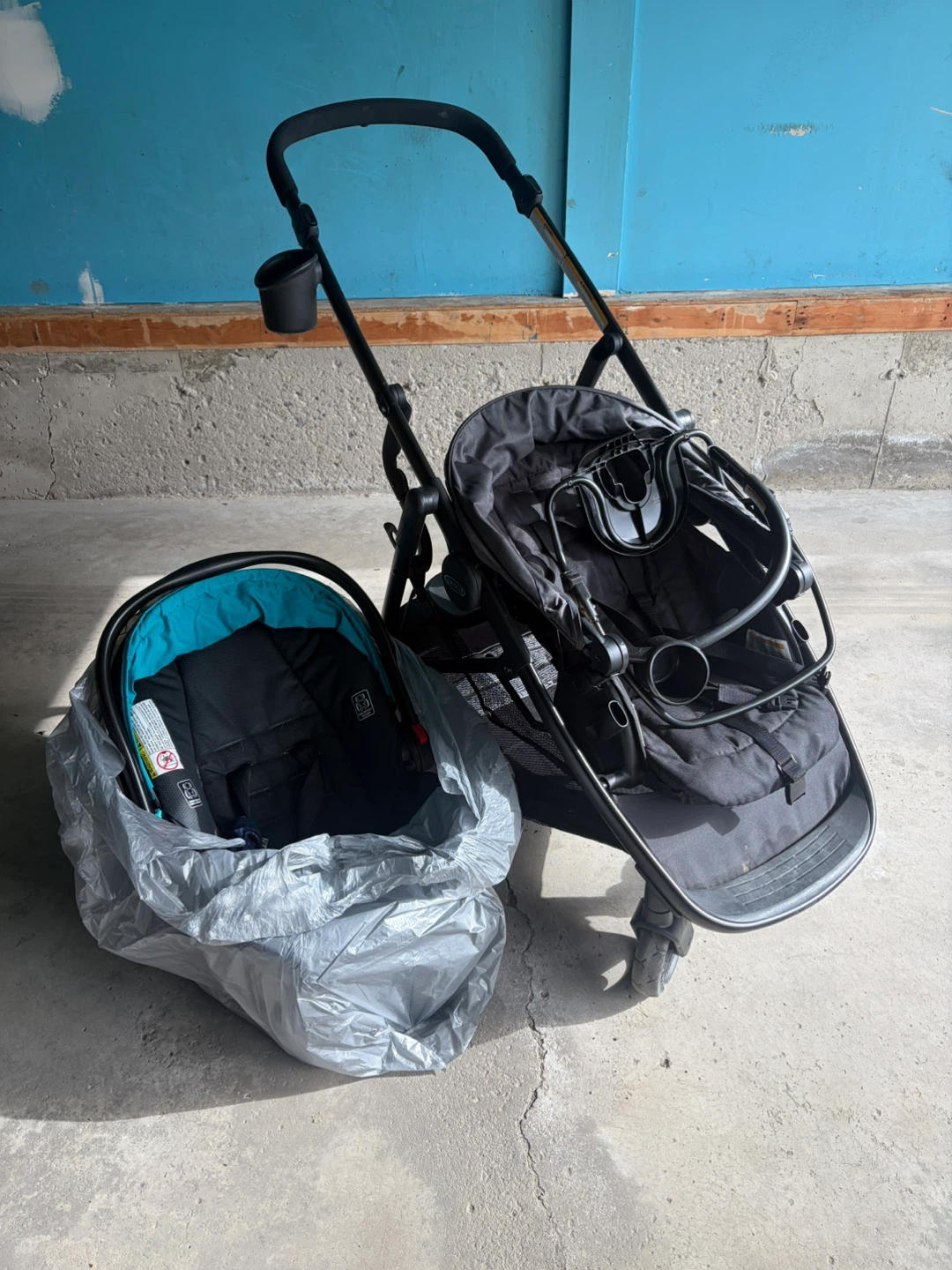 Black Baby Stroller and Car Seat Travel System