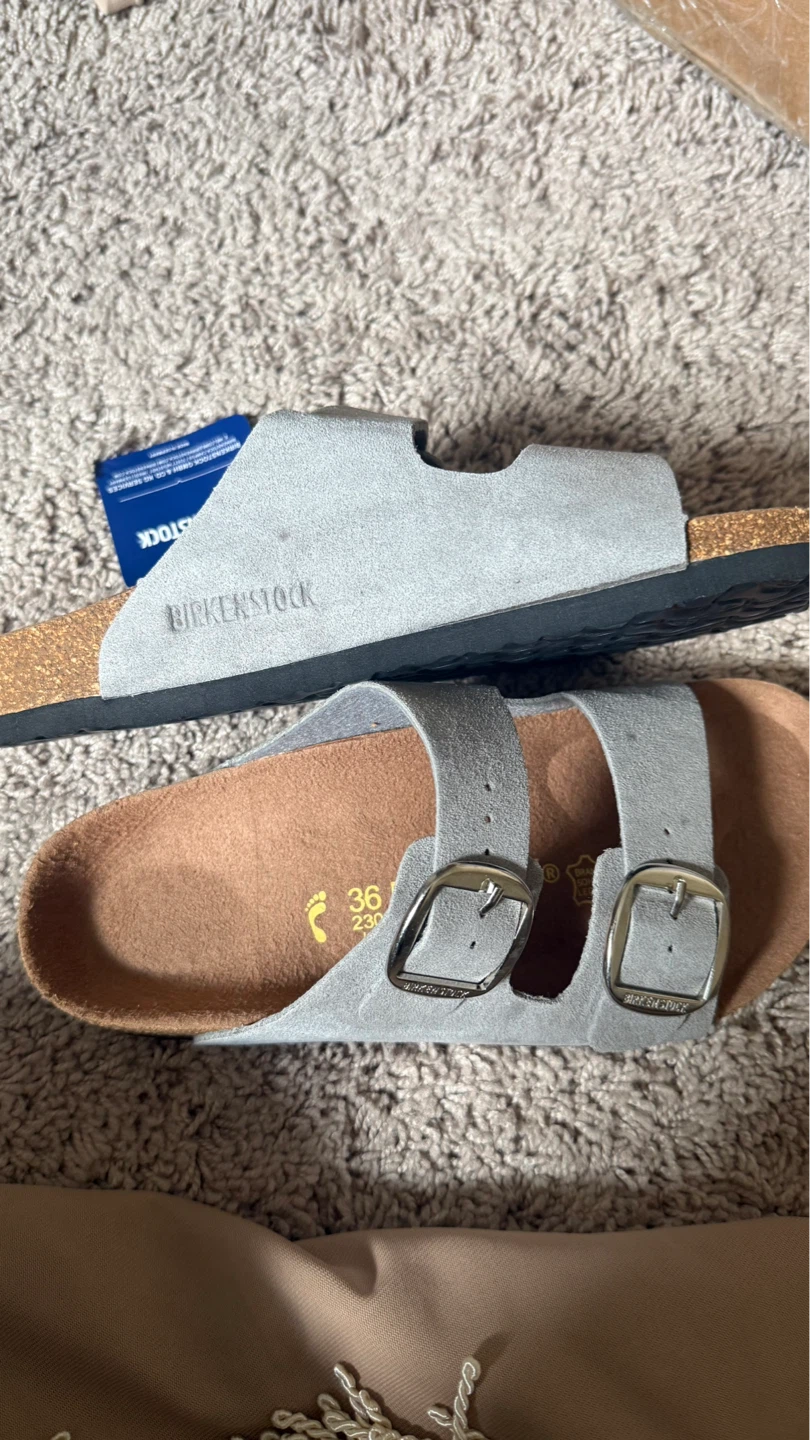 Light grey Birkenstocks