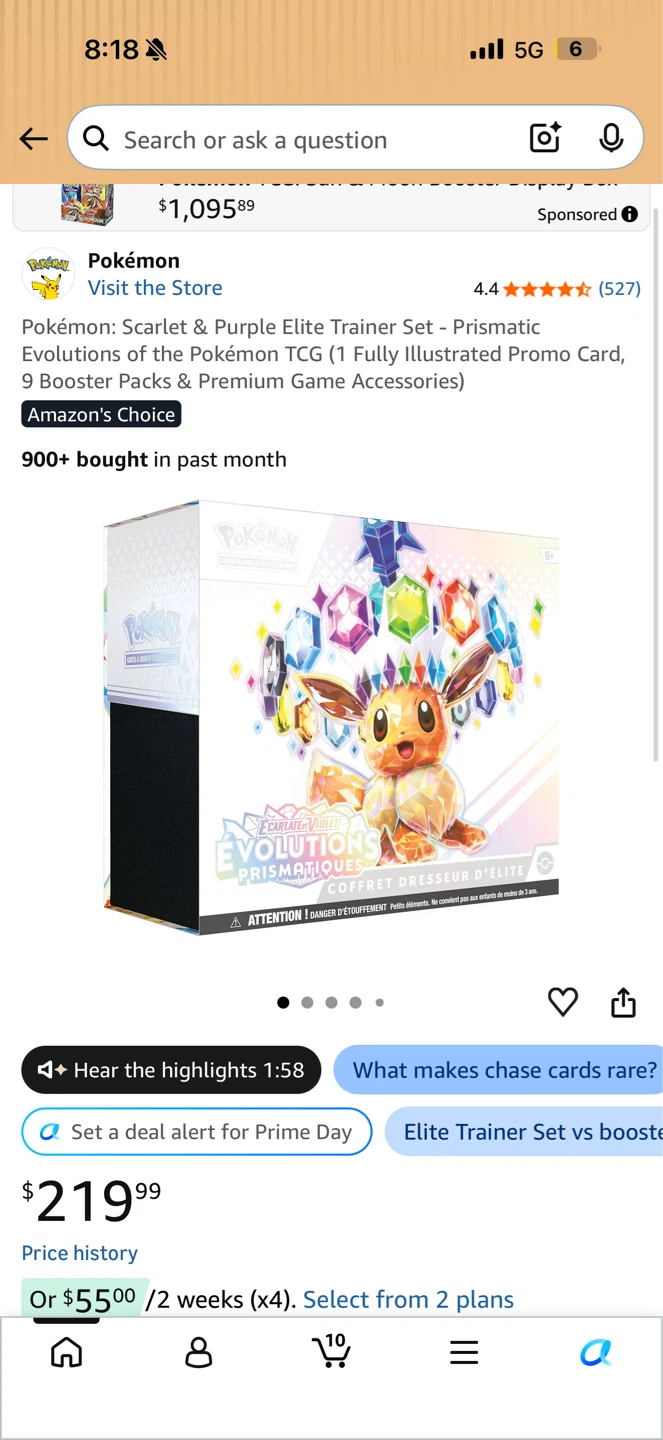 Pokémon Scarlet & Violet Elite Trainer Box Prismatic Evolutions - photo 5