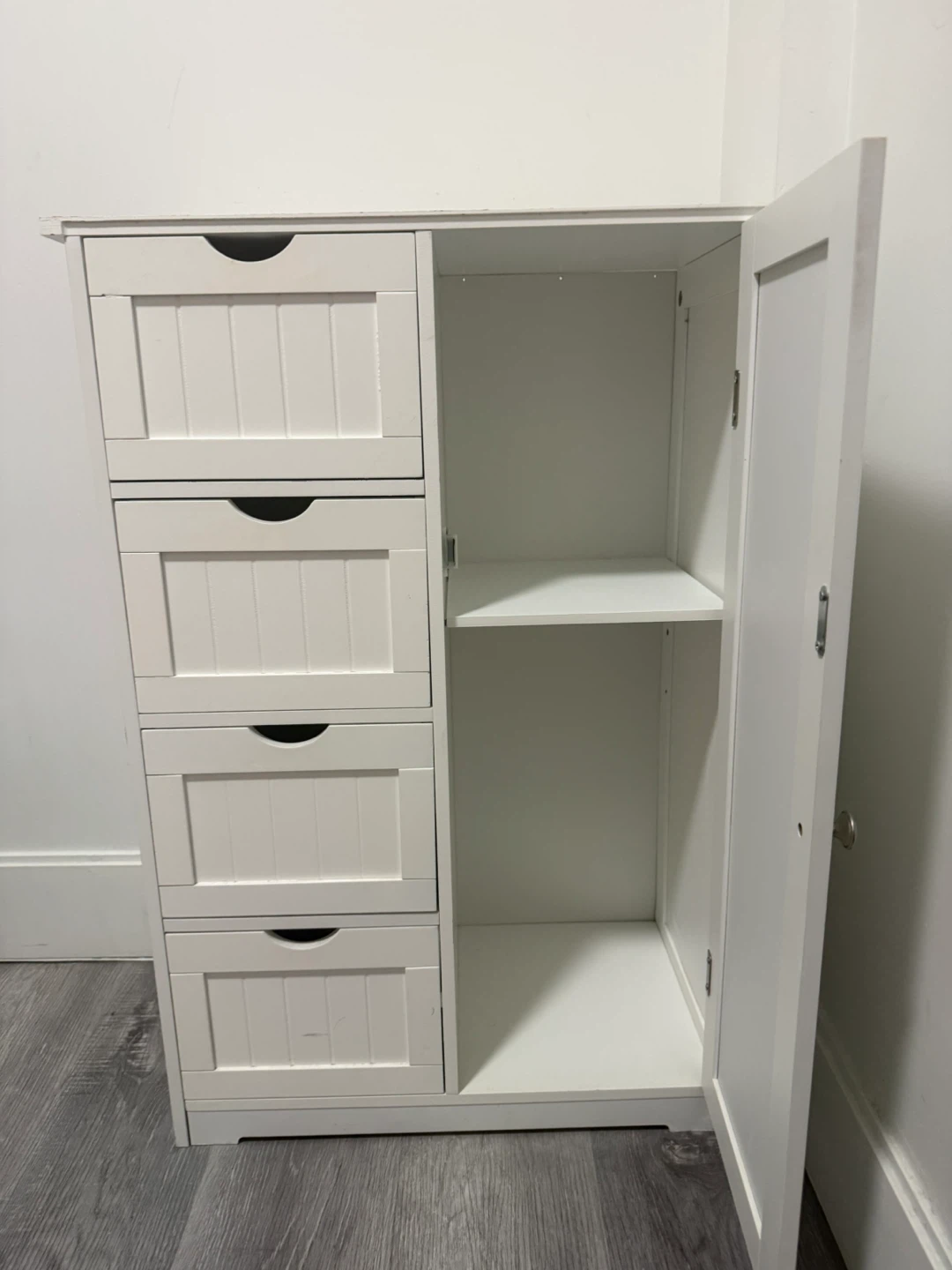 White Storage Cabinet with Drawers - photo 2