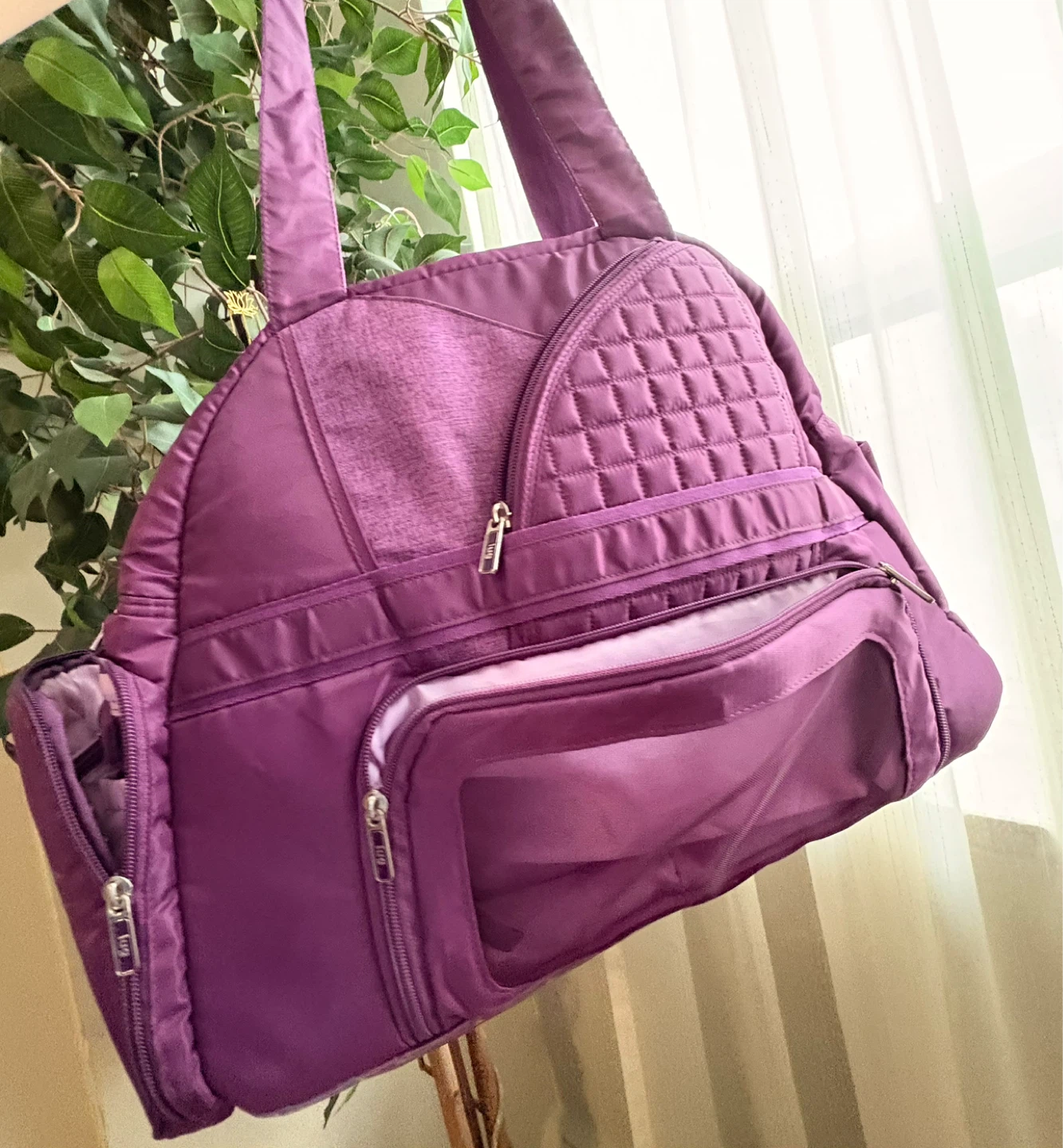 Lug Cartwheel Purple Quilted yoga Bag