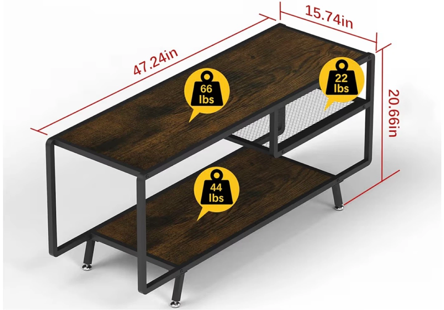 TV Stand - Rustic Brown - photo 3