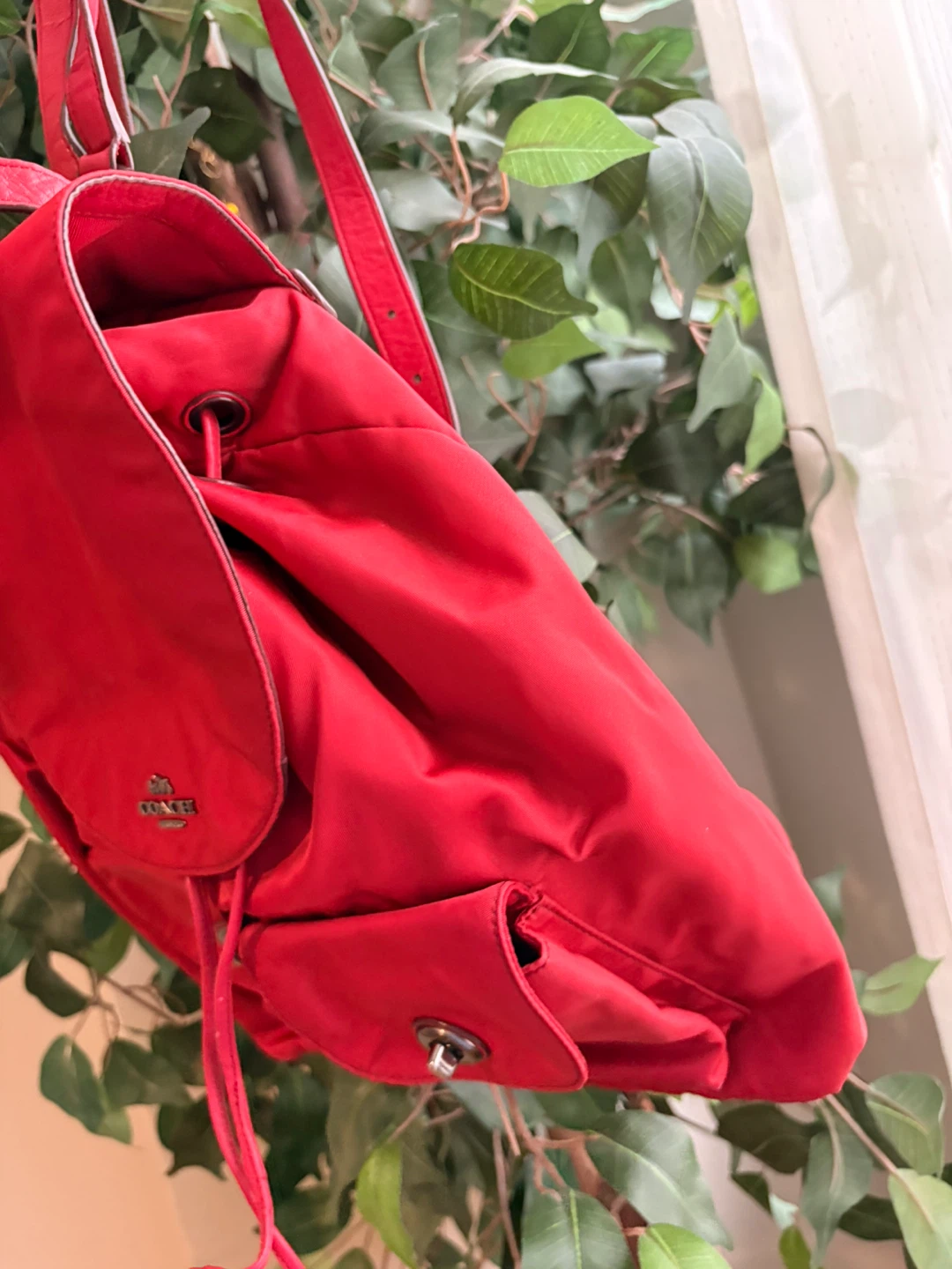 Red Coach Backpack - photo 4