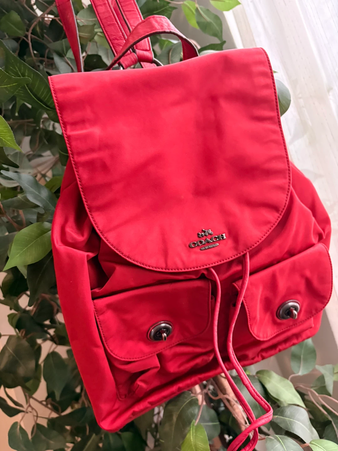 Red Coach Backpack - photo 5