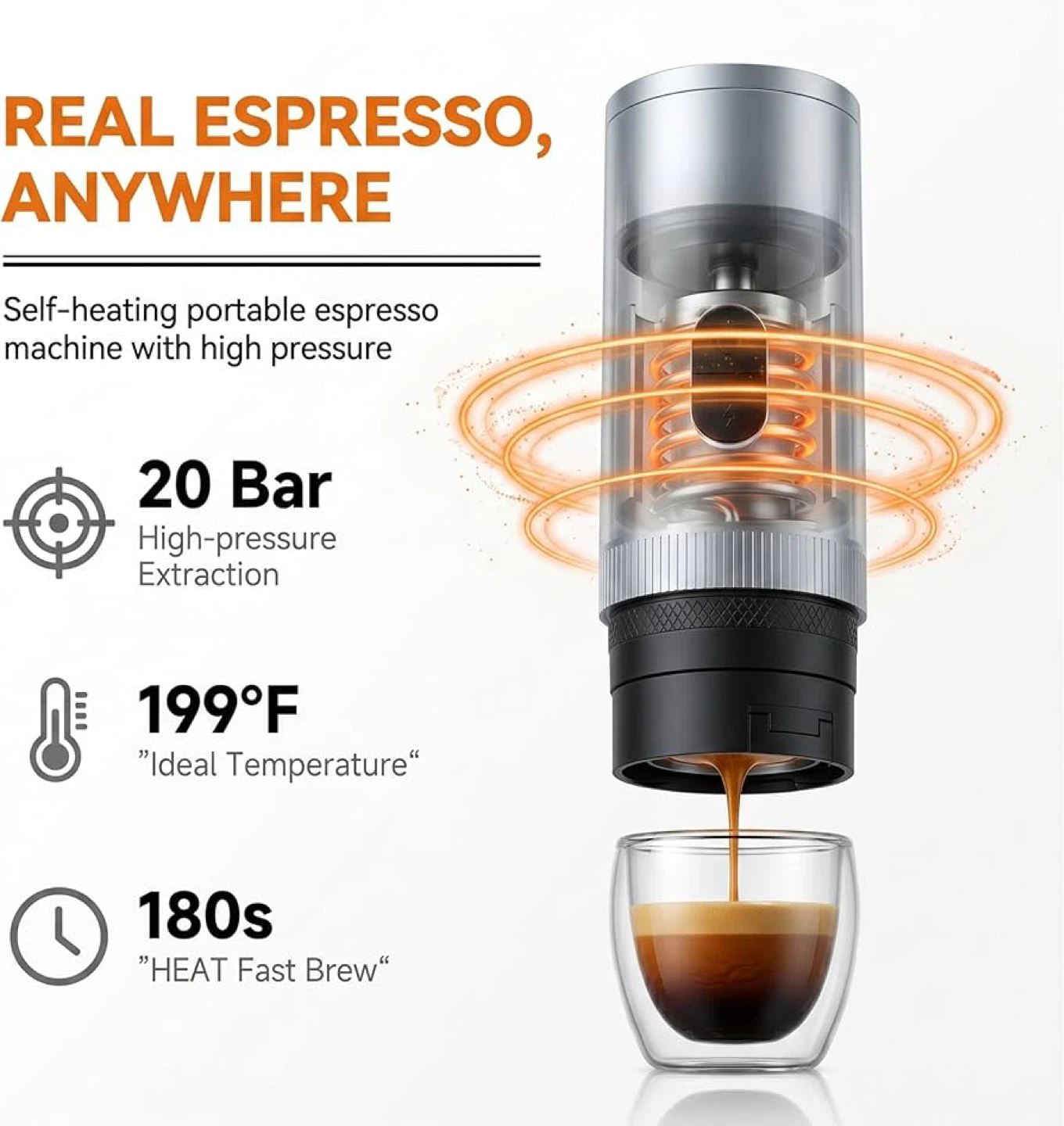🔥Portable Electric Espresso Machine(Self-Heating Coffee Maker) - photo 3