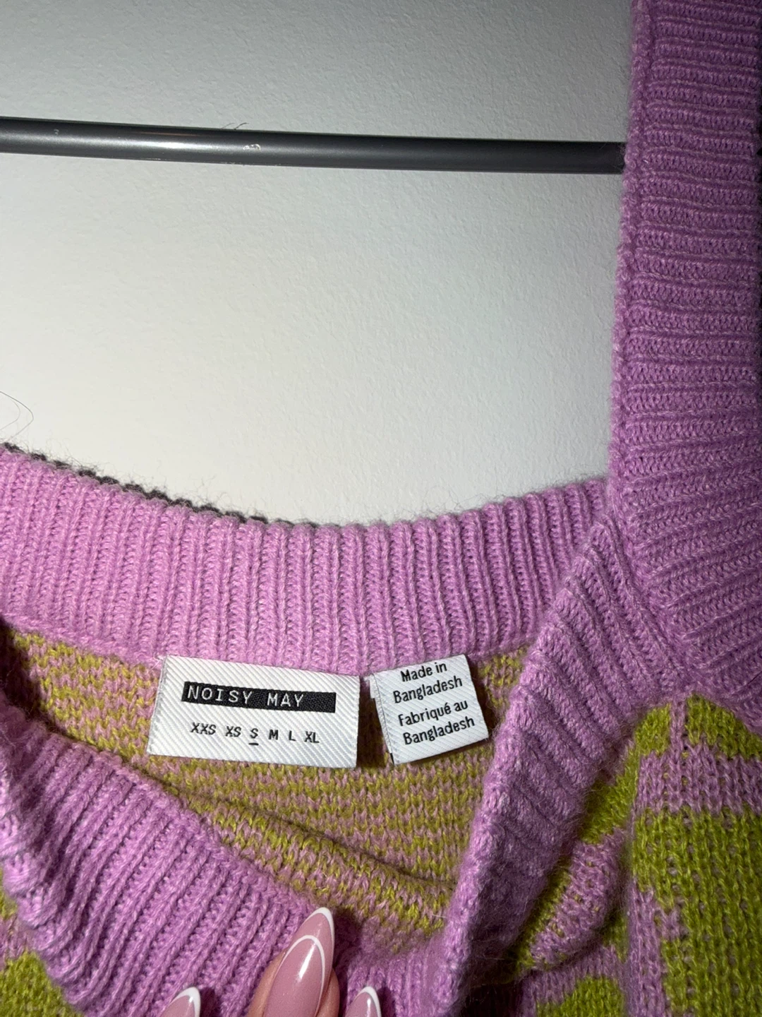 Noisy May Purple & Green Floral Knit Tank Top - photo 3