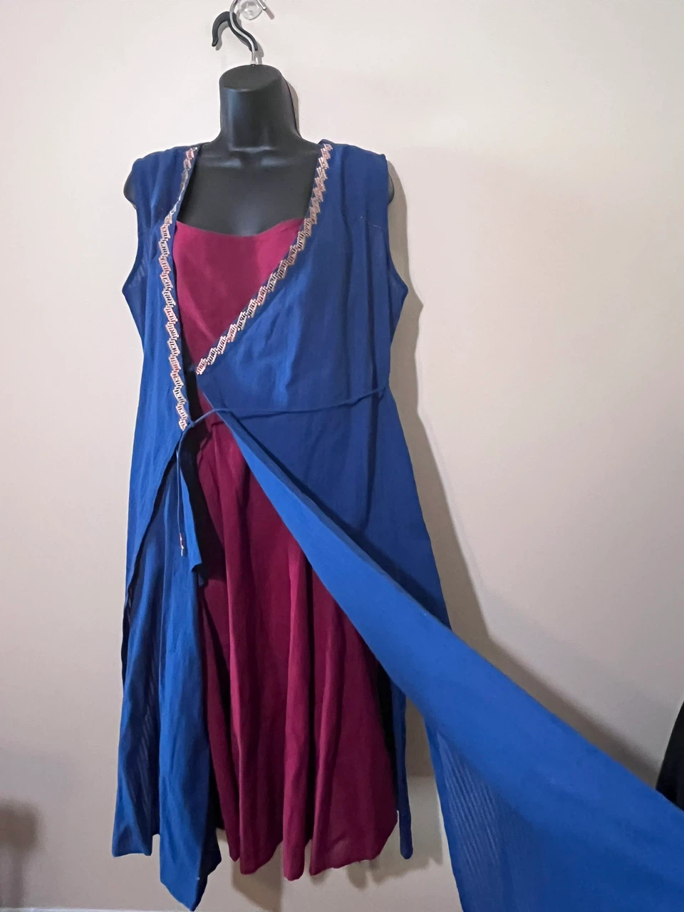 TANEIRA sleeveless wrap dress in a vibrant blue - photo 2