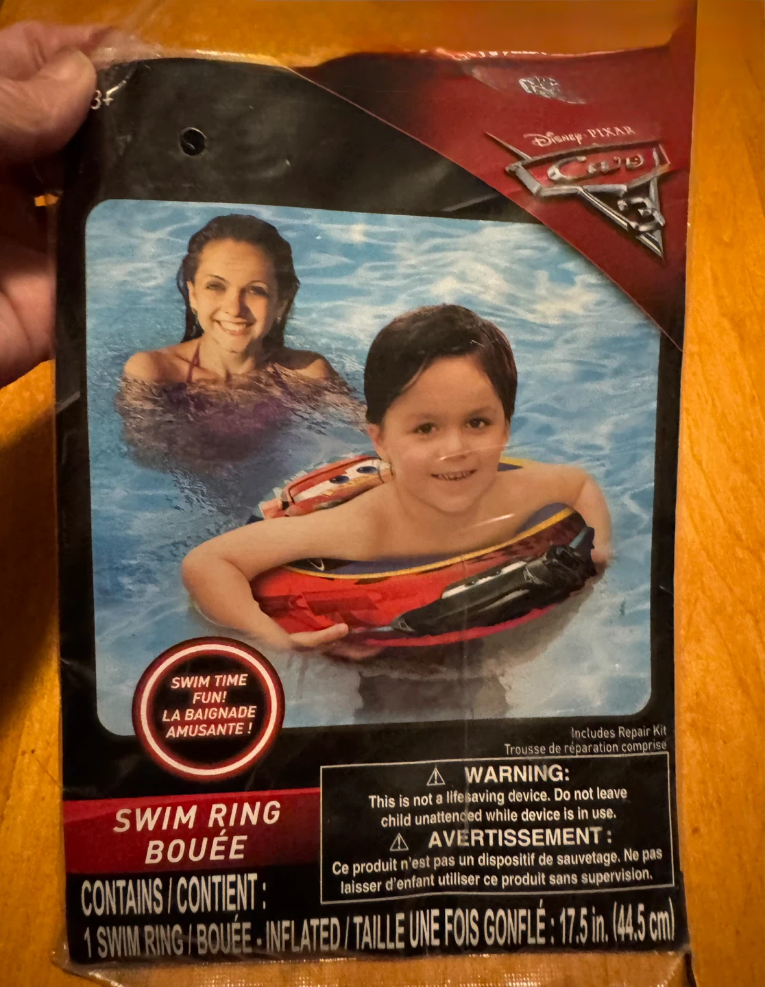 Kids swim ring.  Disney Pixar Cars, new