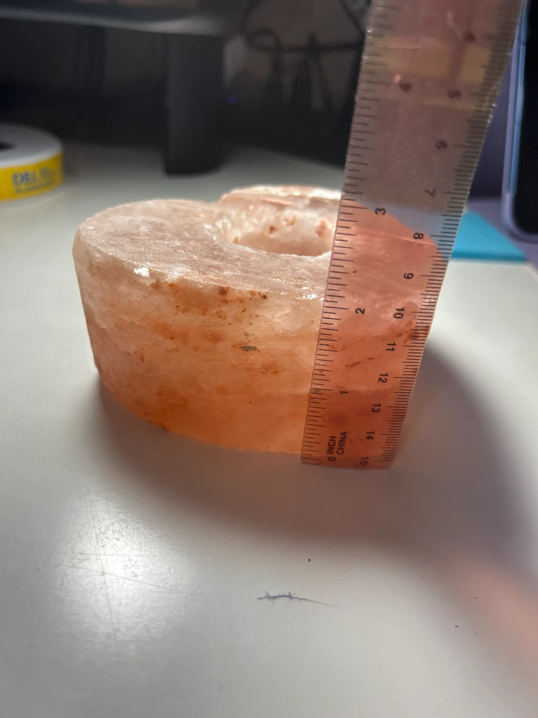 Himalayan Salt Heart Candle Holder - photo 2