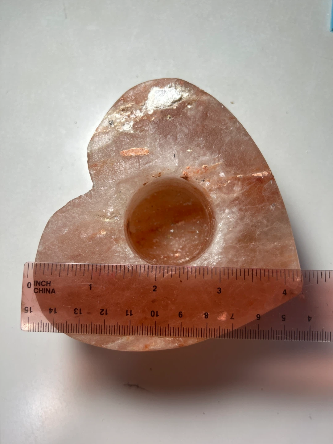 Himalayan Salt Heart Candle Holder - photo 3