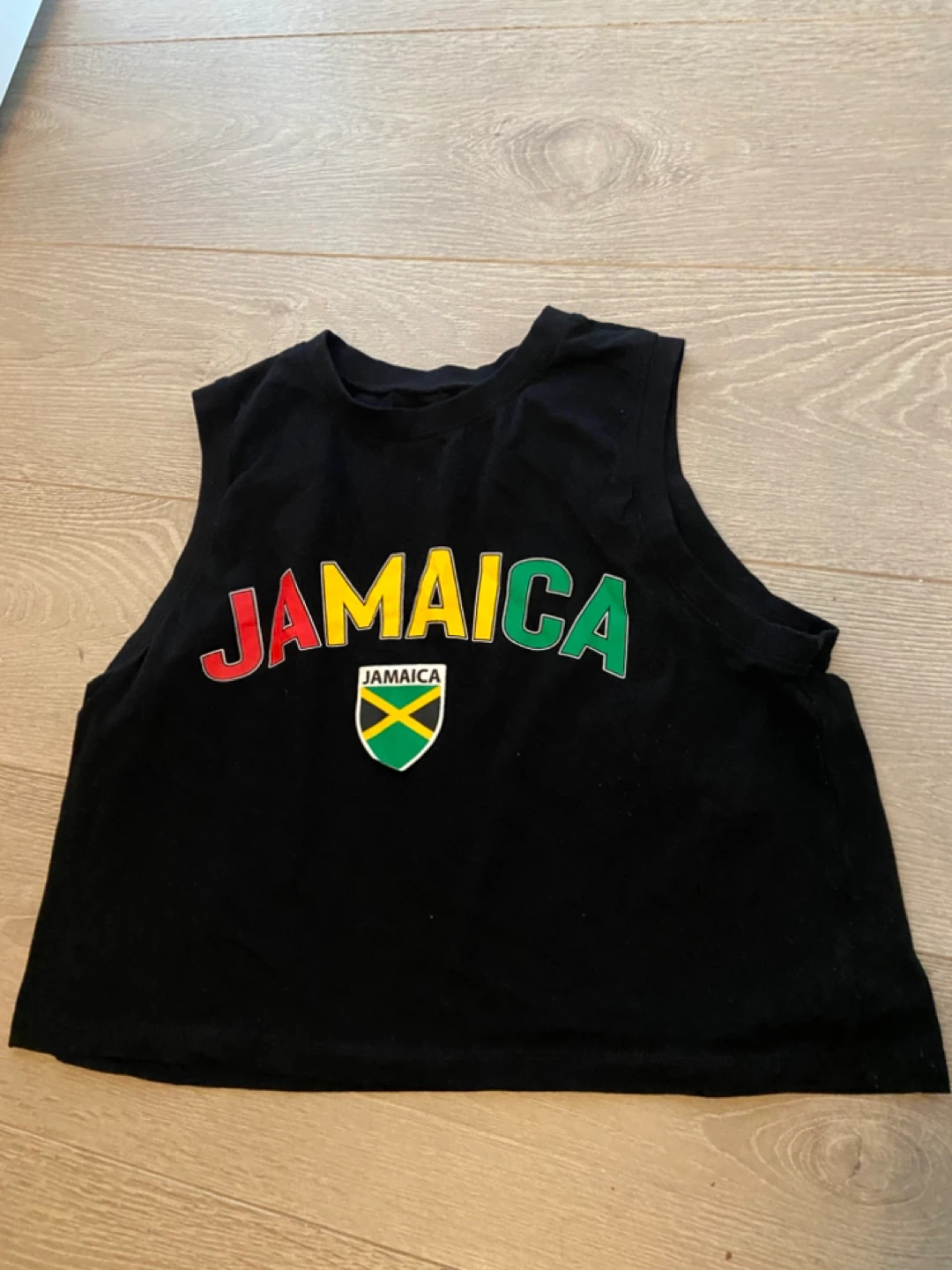 Black Sleeveless Jamaica Crop Top - photo 2