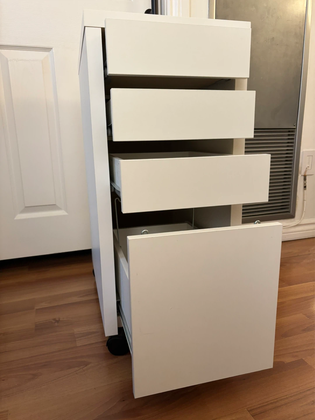 IKEA MICKE 4 drawer unit on wheels