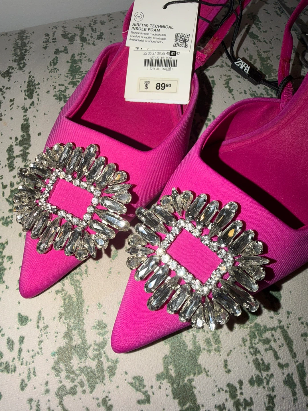 Zara Women's Fuchsia Slingback Heels Size 41 - photo 2