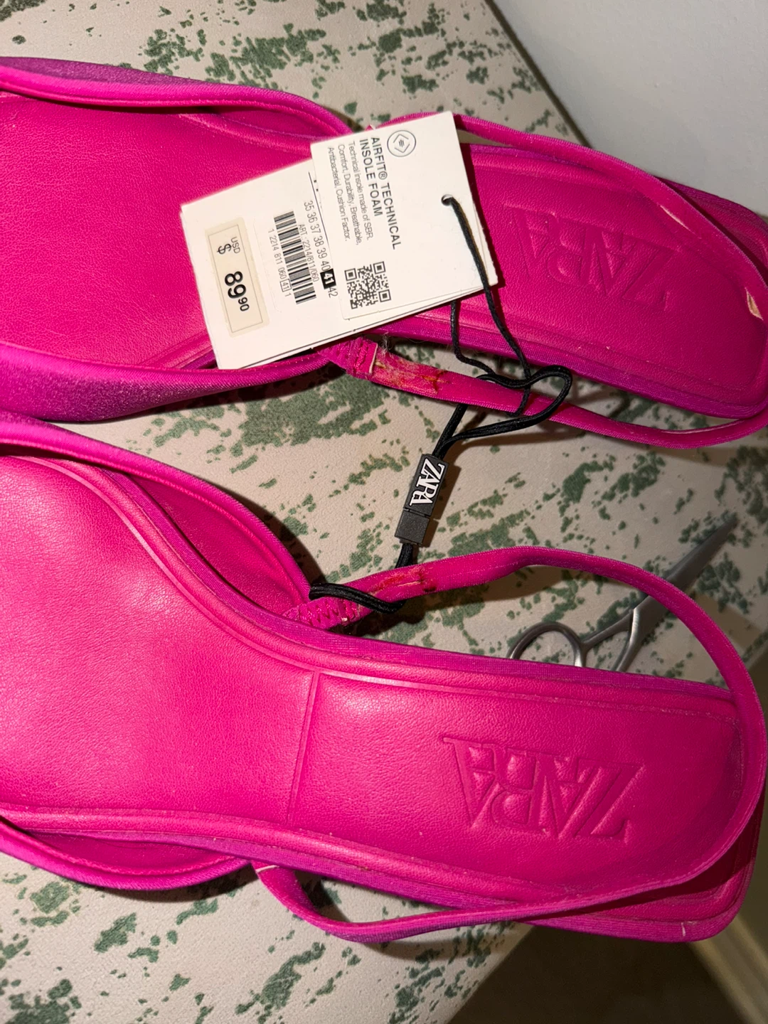 Zara Women's Fuchsia Slingback Heels Size 41 - photo 3