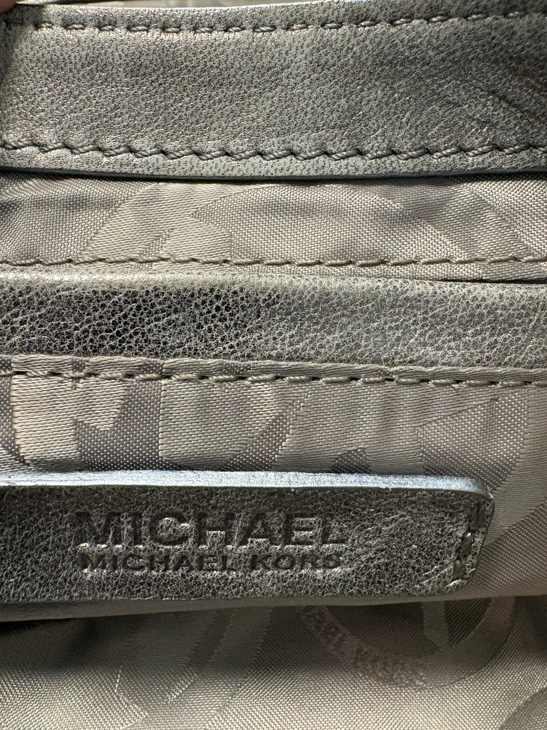 Vintage Michael Kors Metallic Leather Crossbody Bag - photo 4