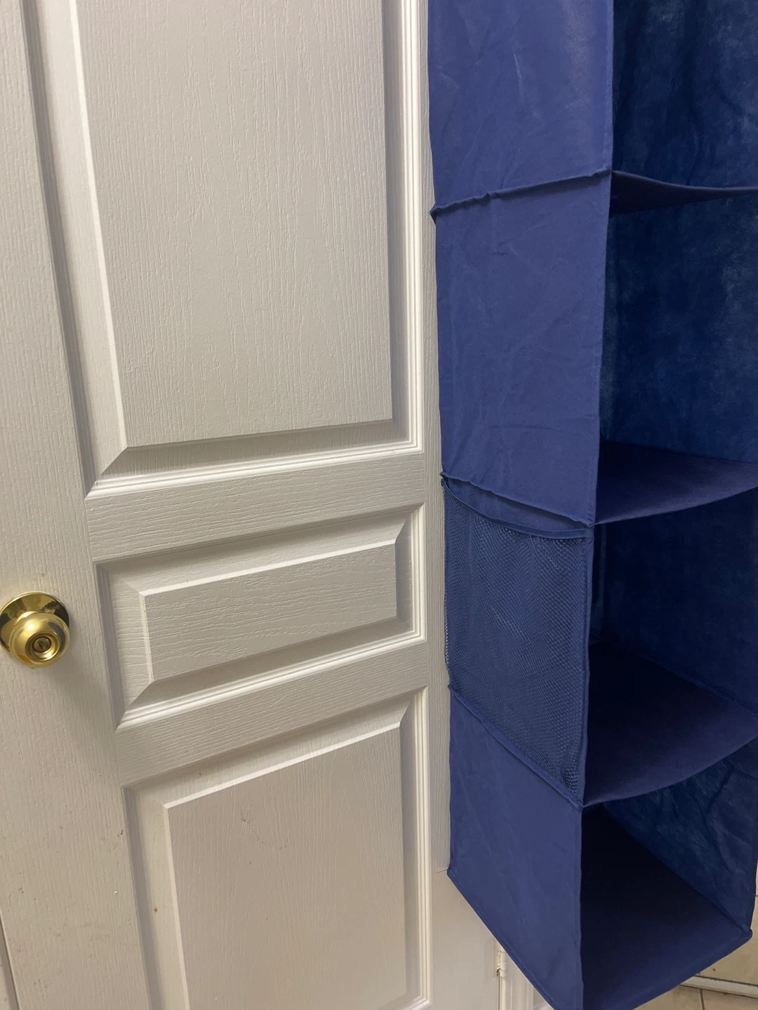 Blue Hanging Closet Organizer with Shelves - photo 2