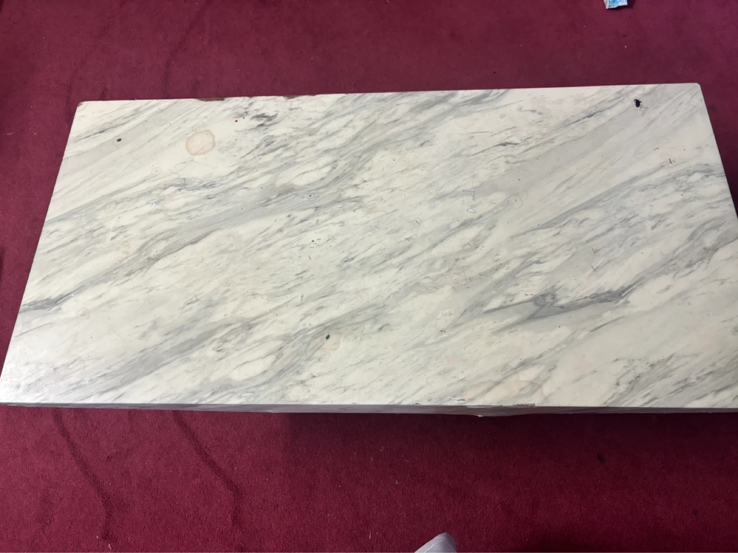 Marble Top Coffee Table with Chrome Base