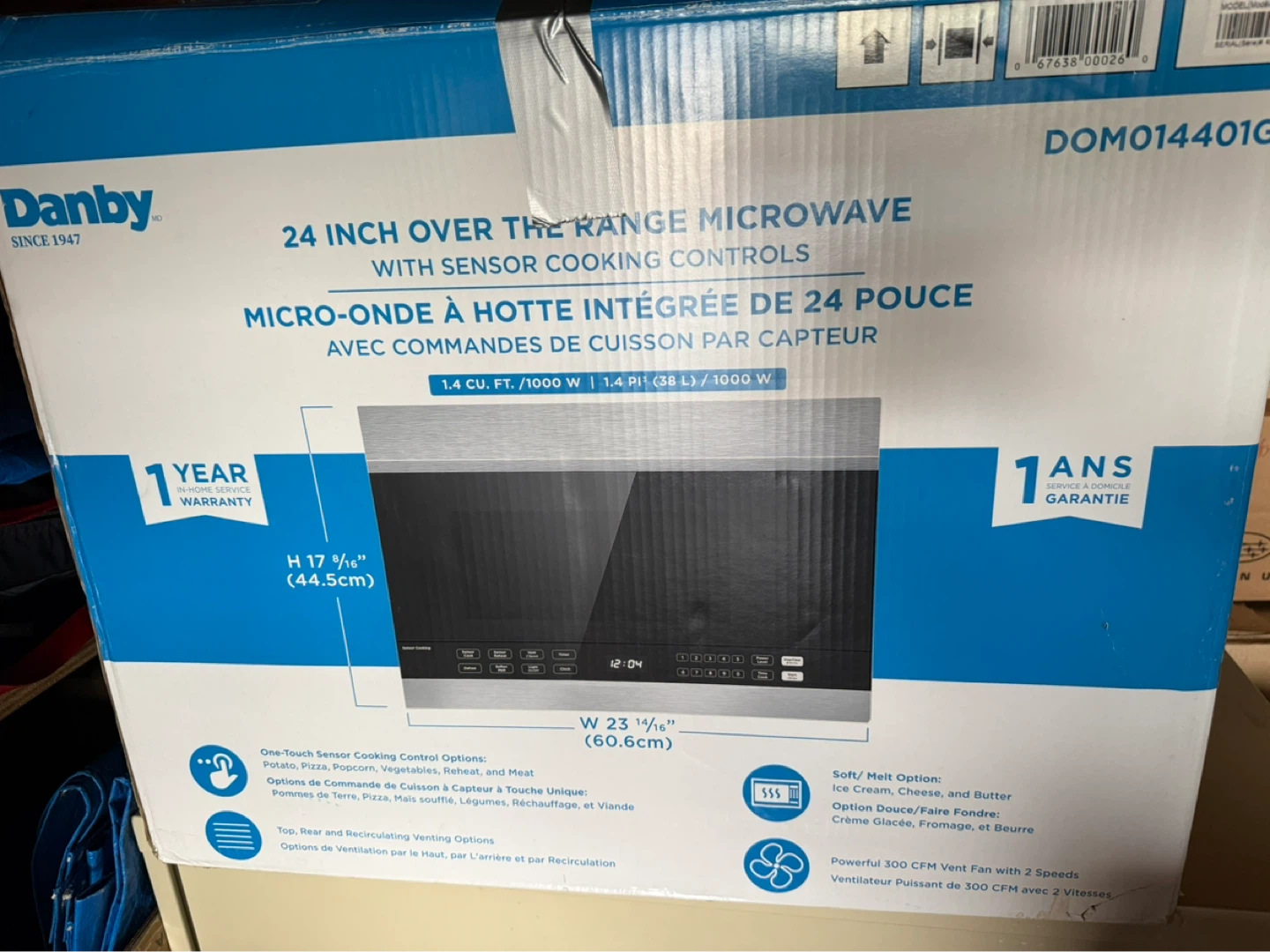 Danby 24 Inch Over-the-Range Microwave