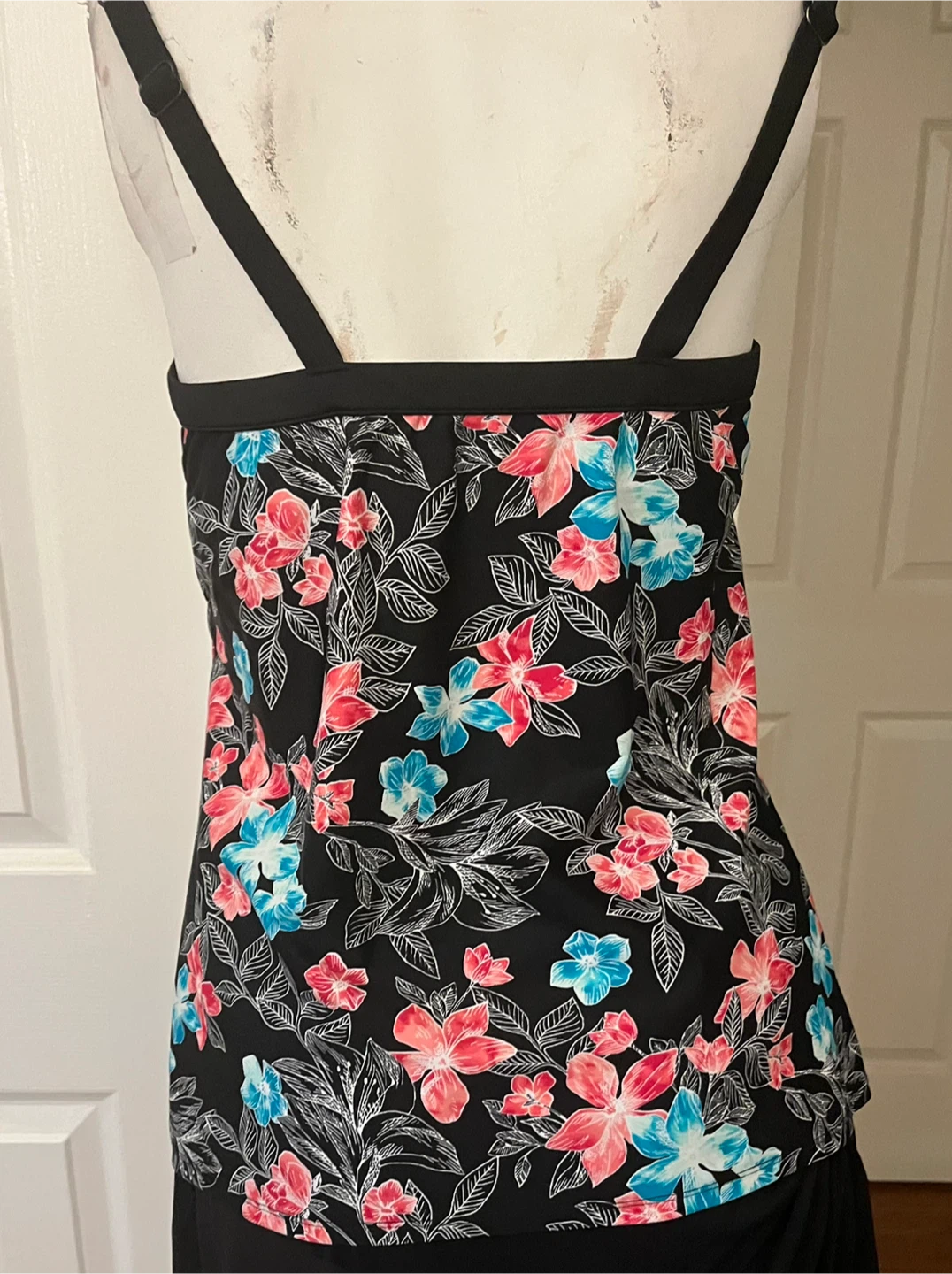 Black Floral Tankini Top size 12 - photo 3