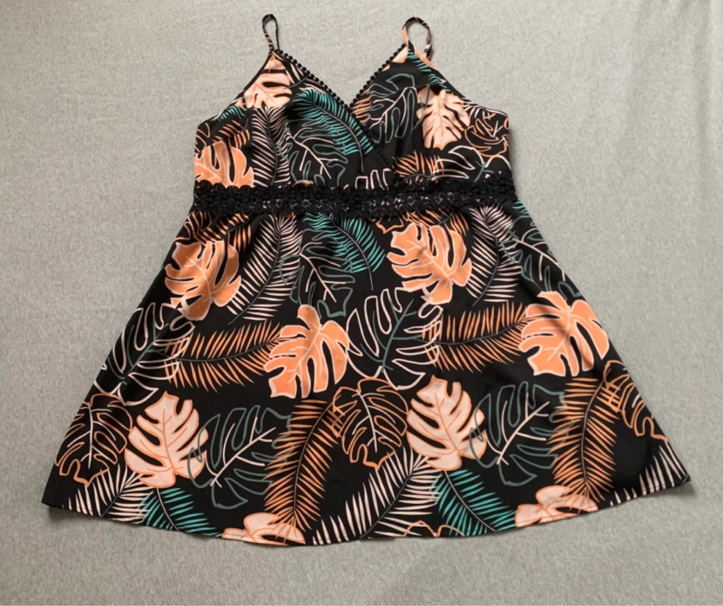 4XL Tropical Print Cami Dress
