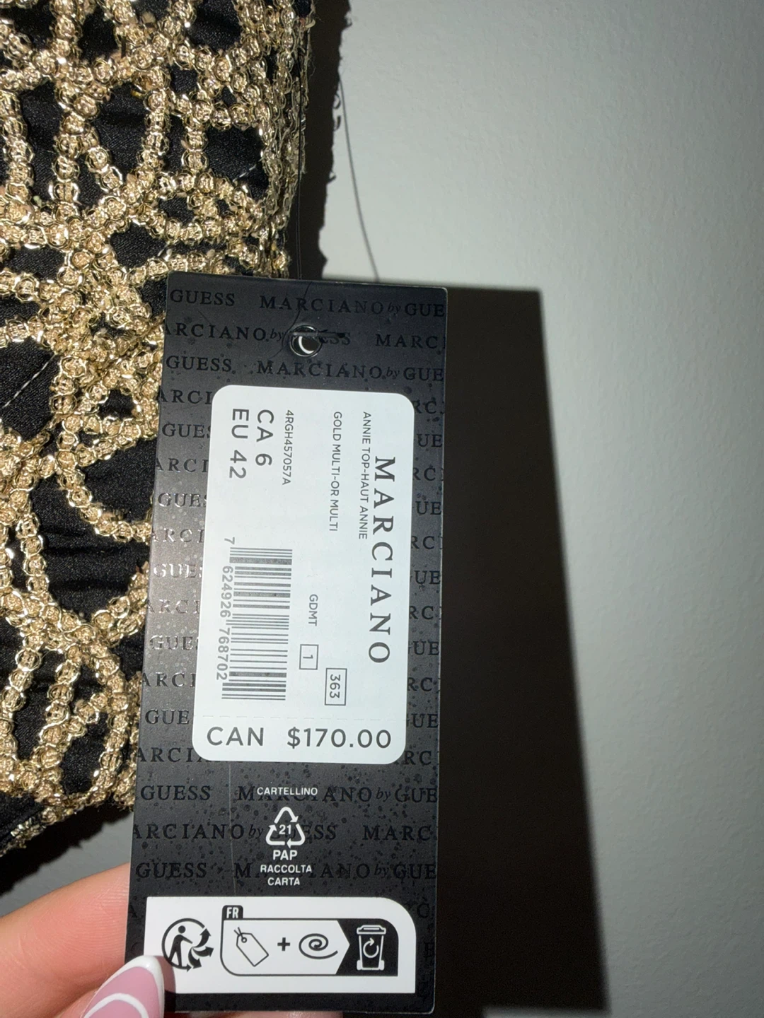 Guess Marciano Annie Top-Haut Size 6 - photo 3