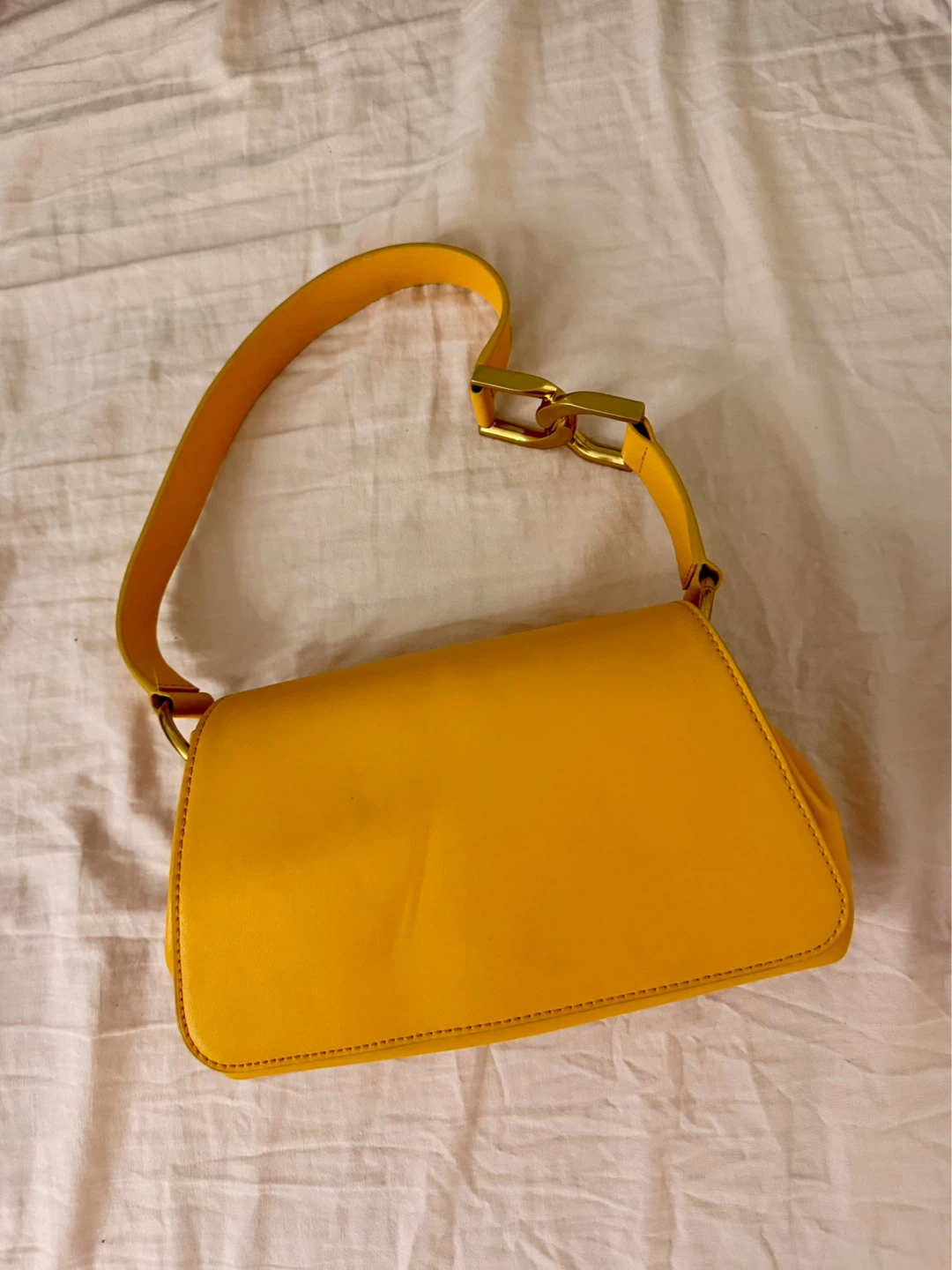 Charles & Keith Yellow Shoulder Bag