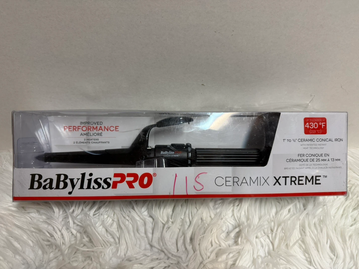BaBylissPRO CERAMIX XTREME 1" to 1/2" Ceramic Conical Iron