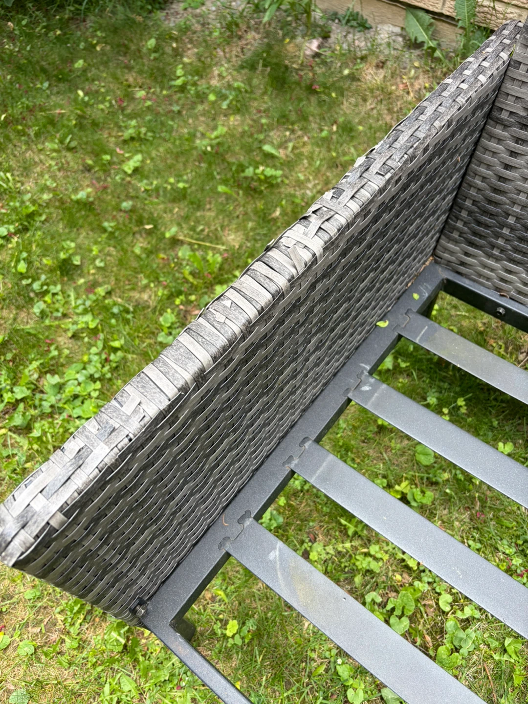 Patio furniture set sectional outdoor furniture no cushions - photo 3