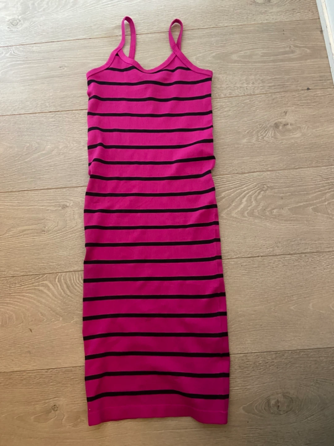 Pink and Black Striped Tank Dress - photo 2